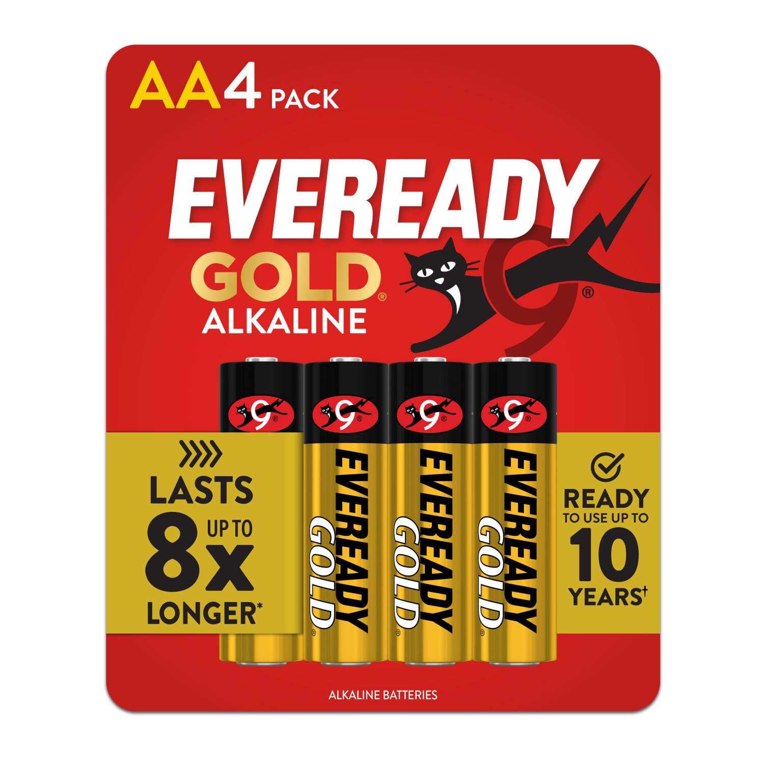 Batería Alcalina Eveready Gold Aa De 4 Unidades - Venta Internacional.