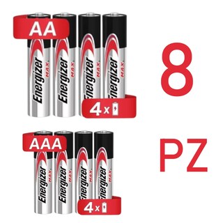 Foto 2 | Kit de Pilas Energizer Max Alcalina AA y AAA - 4+4 Unidades