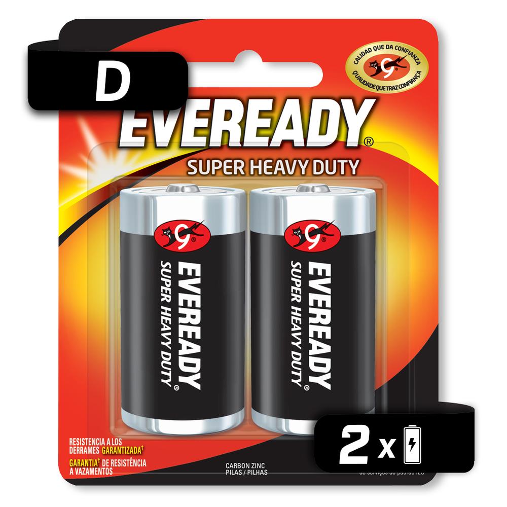 Pila Eveready Carbon Zinc D 1 Blíster con 2 Piezas