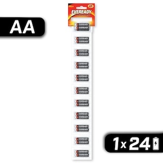 Foto 1 | Pila Eveready Carbón Zinc AA 1 Tira de 24 Piezas