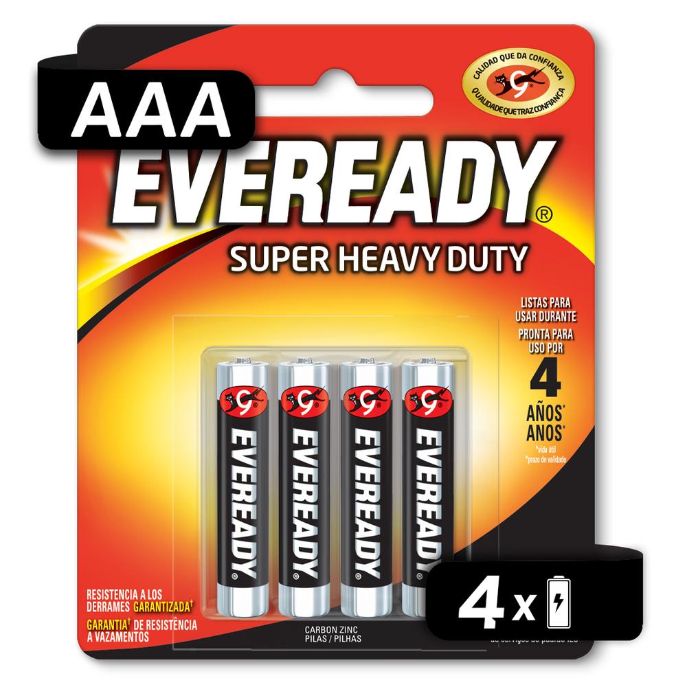 Foto 2 pulgar | Pila Eveready Carbon Zinc AAA con 4 Piezas 1.5v 1212-4