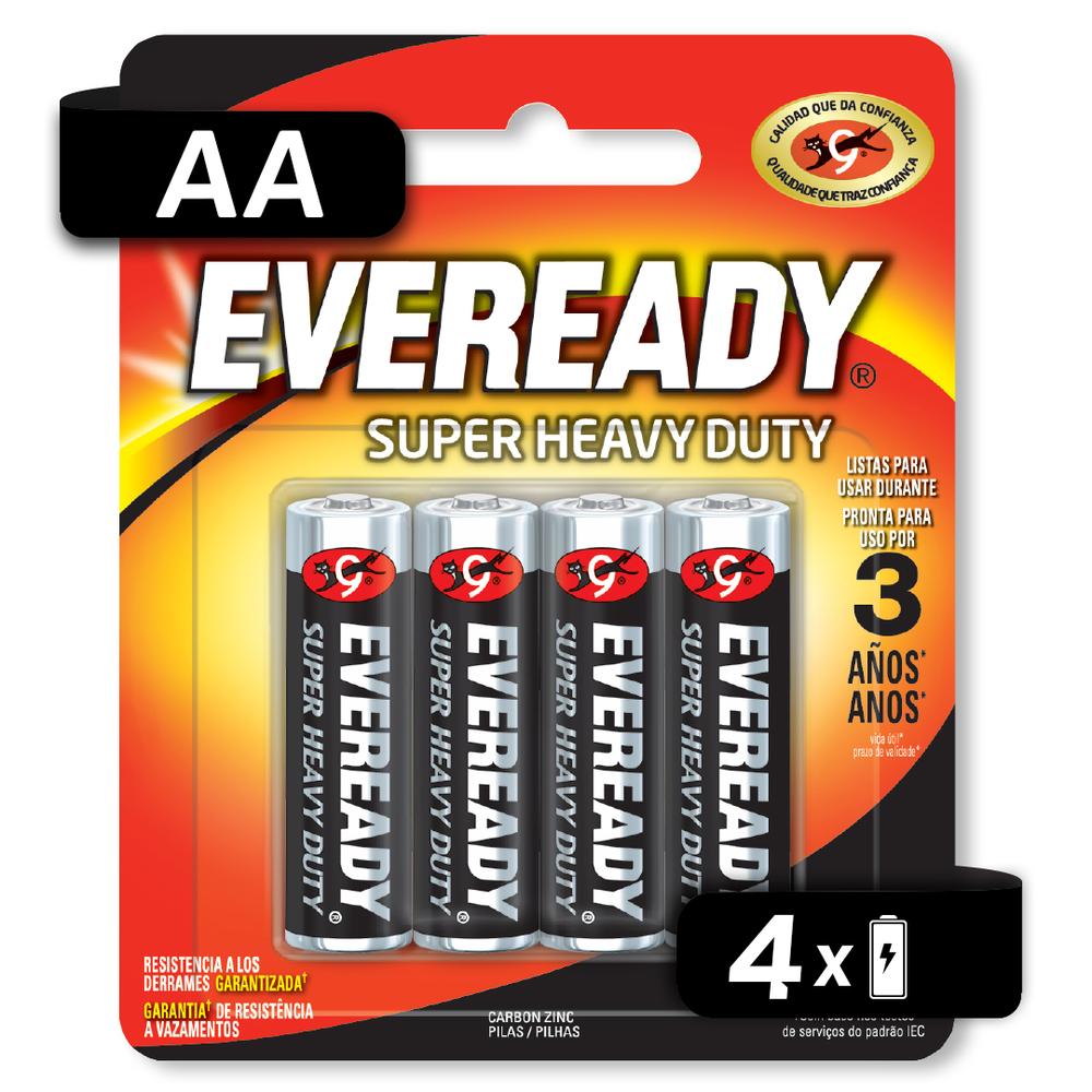 Pila Eveready Carbón Zinc AA 1 Blíster con 4 Piezas