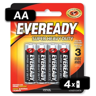 Foto 1 | Pila Eveready Carbón Zinc AA 1 Blíster con 4 Piezas