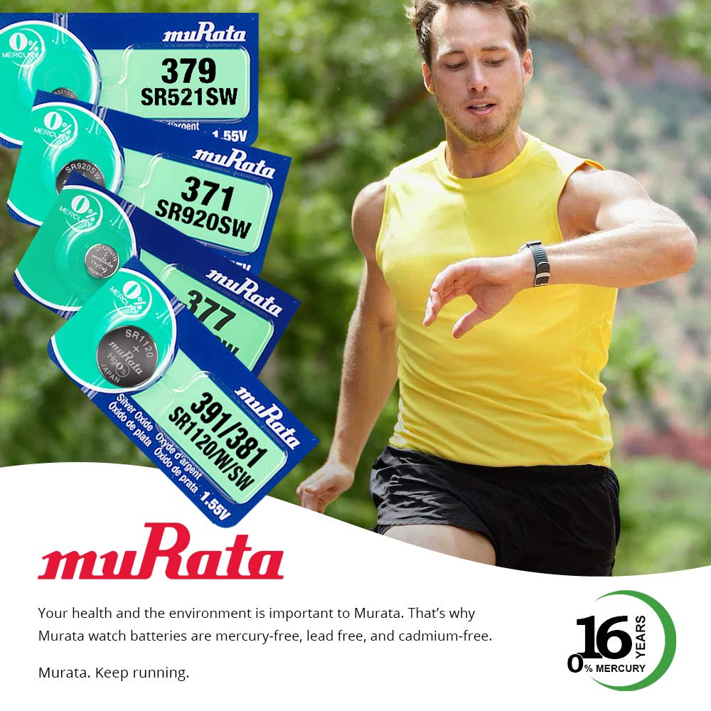 Foto 2 | Batería Murata Sr920sw, 1,55 V, 35 Mah, Óxido De Plata (5 Veces) - Venta Internacional.