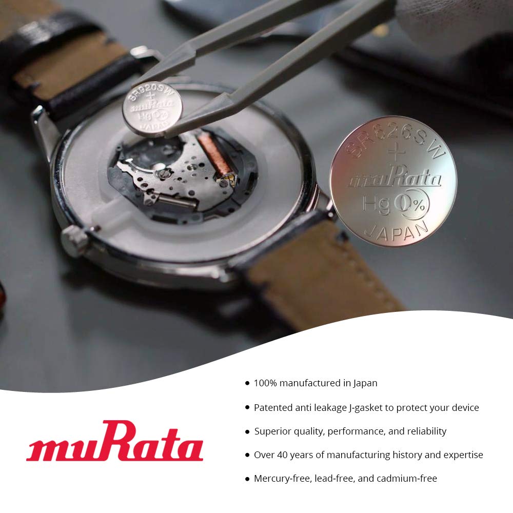 Foto 6 | Batería Murata Sr920sw, 1,55 V, 35 Mah, Óxido De Plata (5 Veces) - Venta Internacional.