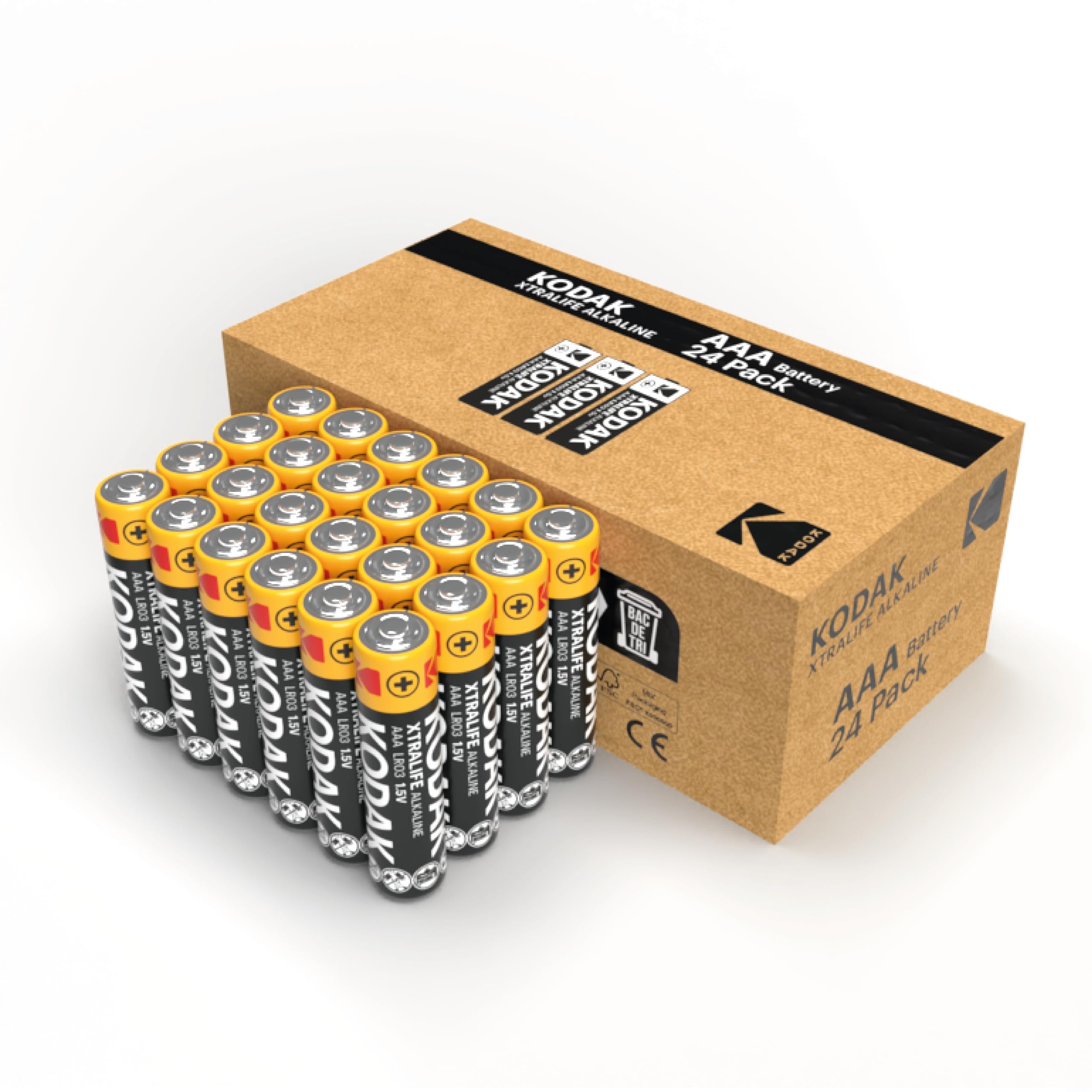 Pilas Aaa Kodak Xtralife Alcalinas 1,5 V, Paquete De 24 - Venta Internacional.