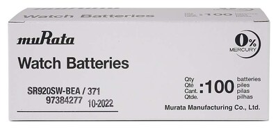 Foto 2 | Batería Murata Sr920sw 1,55 V 35 Mah Óxido De Plata (100 Unidades) - Venta Internacional.