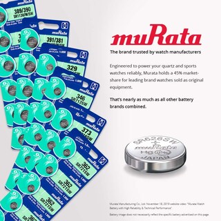 Foto 5 | Batería Murata Sr920sw 1,55 V 35 Mah Óxido De Plata (100 Unidades) - Venta Internacional.