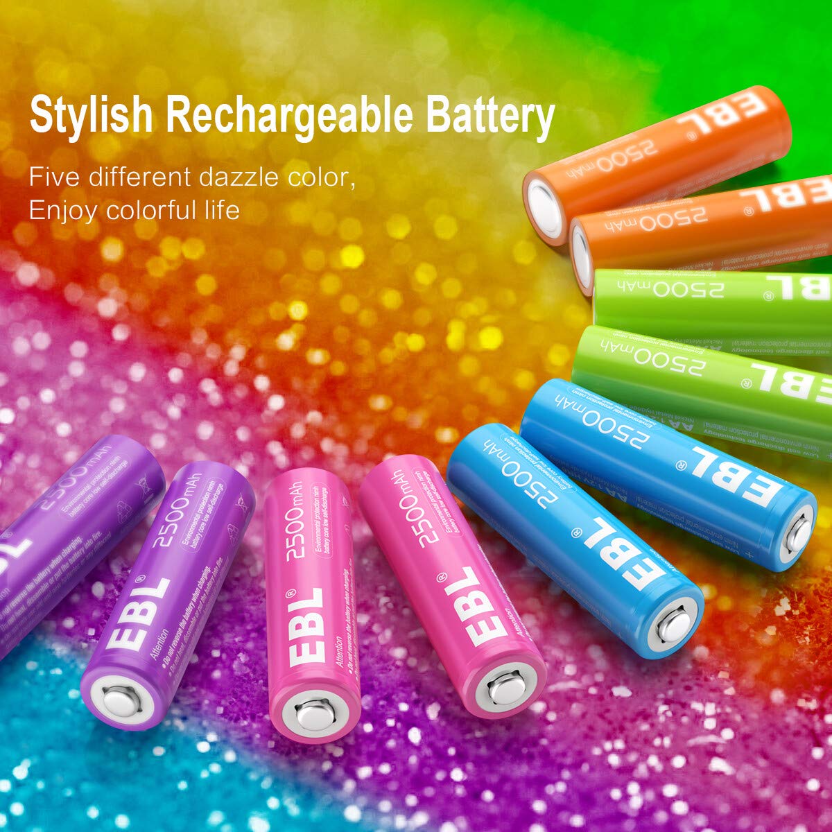 Foto 7 pulgar | Paquete De 10 Baterías Recargables Ebl Aa 2500 Mah Ni-mh - Venta Internacional.