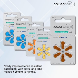 Foto 3 | Pilas Para Audífonos Powerone Tamaño 312 Pr41 (60 Unidades) - Venta Internacional.