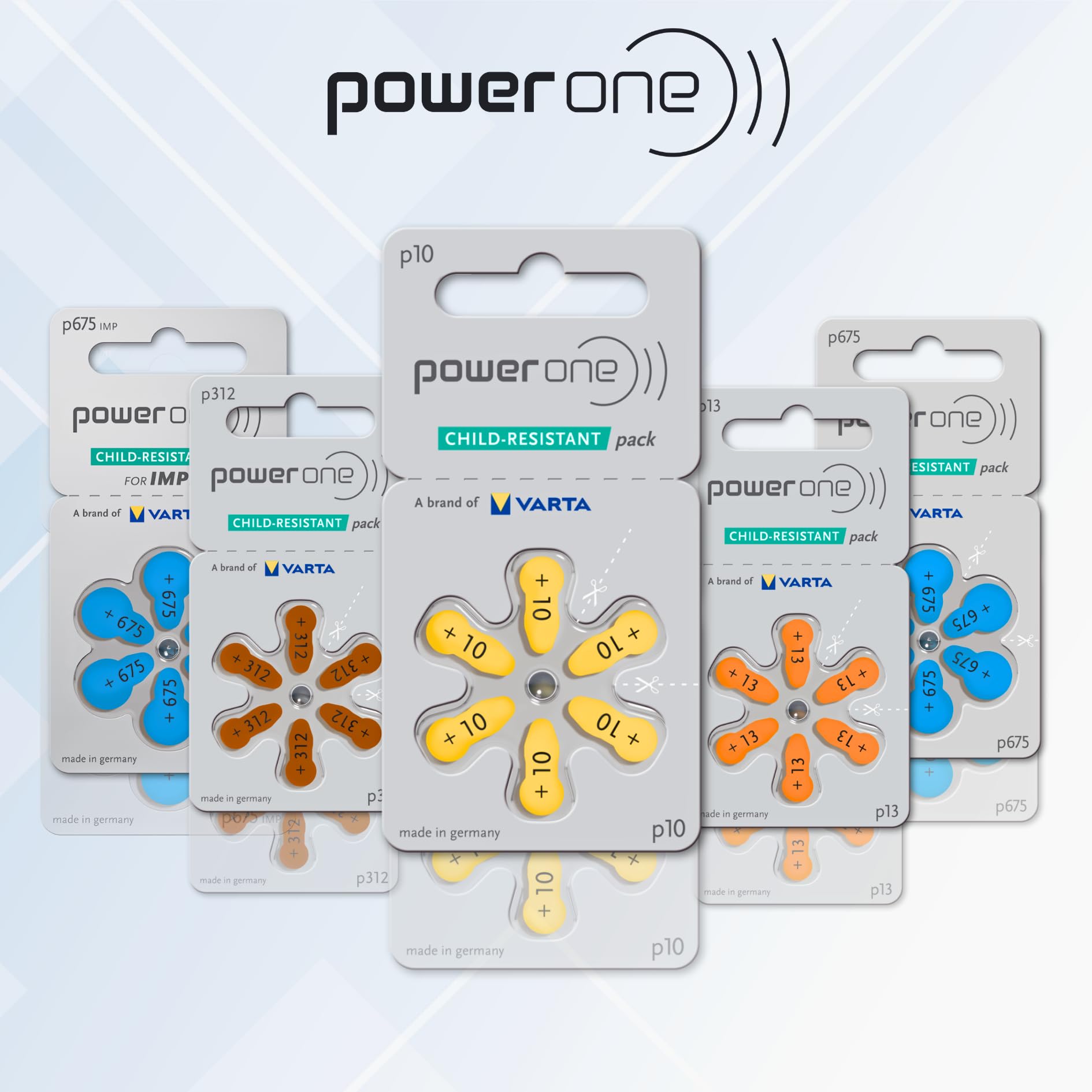 Foto 6 | Pilas Para Audífonos Powerone Tamaño 312 Pr41 (60 Unidades) - Venta Internacional.