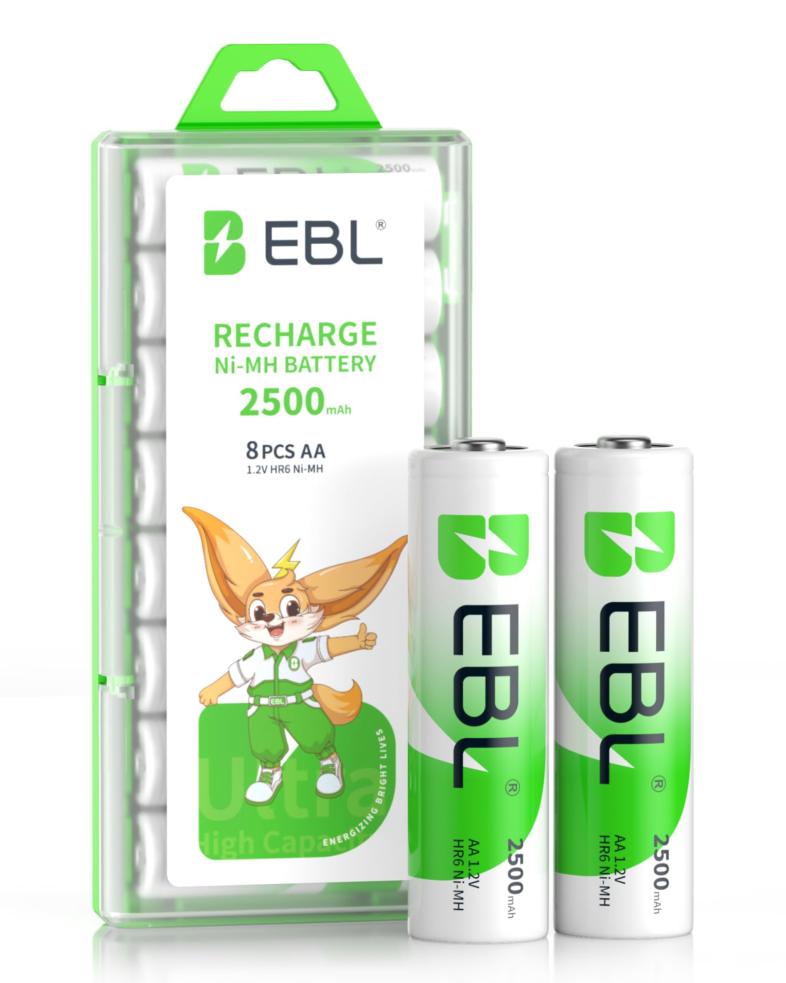 Foto 1 | Pilas Recargables Ebl Aa 2500 Mah 1 2 V (paquete De 8) - Venta Internacional.