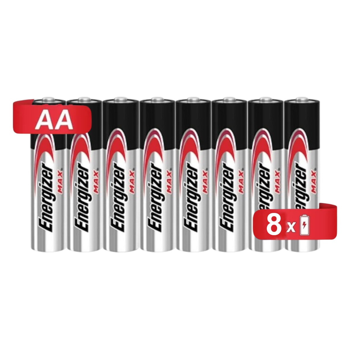 Pilas Energizer Max Alcalina Pack de 8 Pilas Aa 1.5 Volts