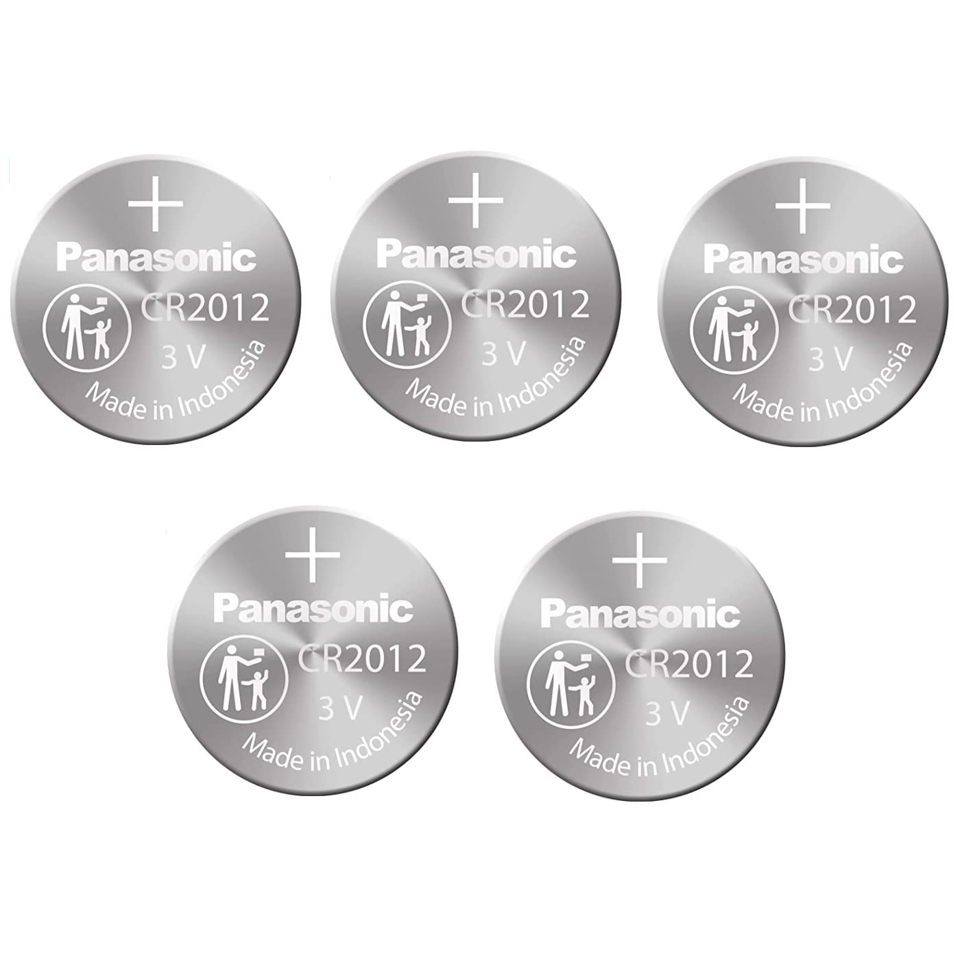 Foto 2 | Batería Panasonic Cr2012, Moneda De Litio De 3 V, Paquete De 5 - Venta Internacional.