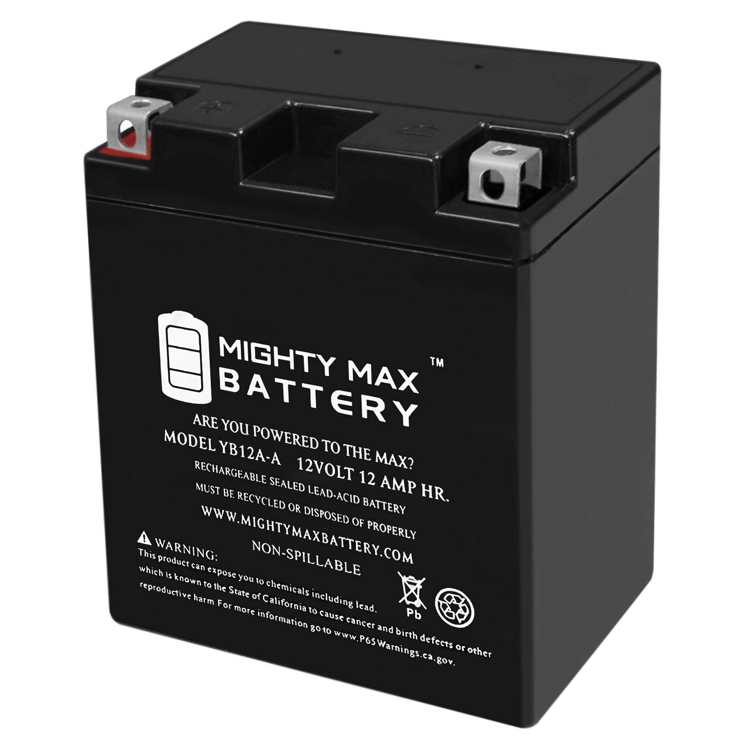 Batería Para Moto Mighty Max Battery Yb12a-a 12 V 12 Ah - Venta Internacional.