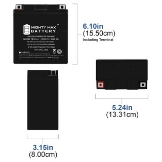 Foto 2 | Batería Para Moto Mighty Max Battery Yb12a-a 12 V 12 Ah - Venta Internacional.
