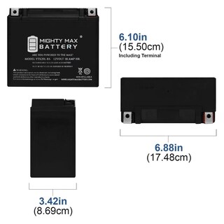 Foto 2 | Batería Para Moto Mighty Max Battery Ytx20l-bs 12 V 18 Ah - Venta Internacional.