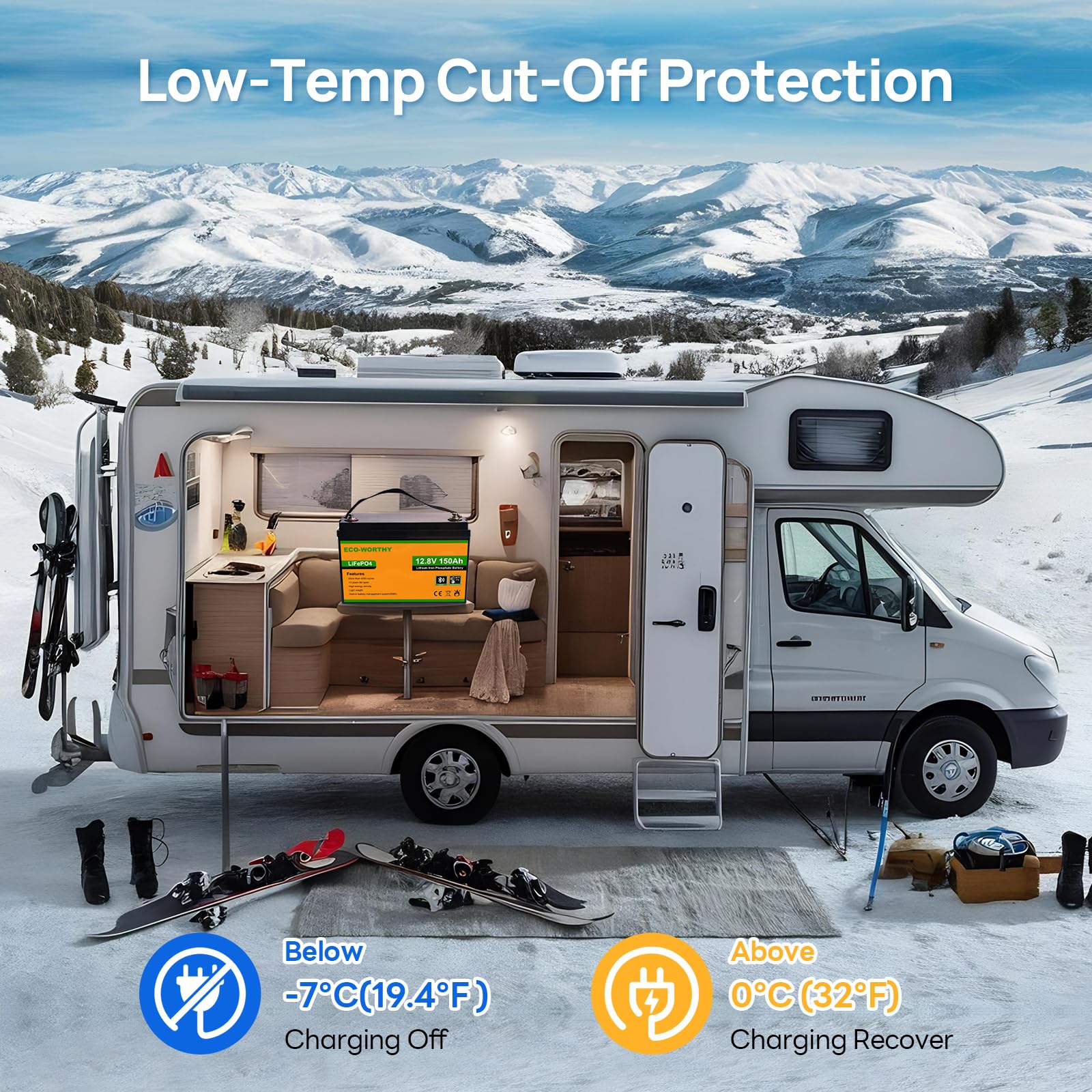 Foto 6 pulgar | Batería De Litio Lifepo4 Eco-worthy 12v 150ah Con Bluetooth - Venta Internacional.