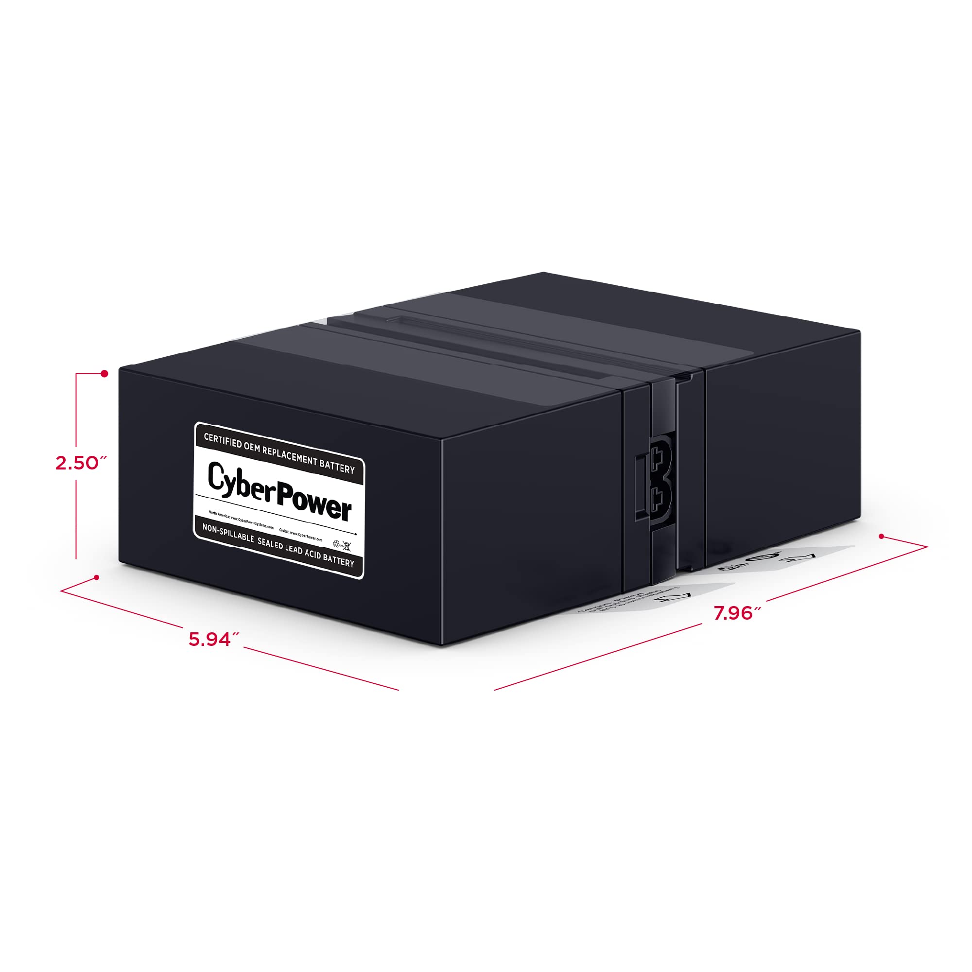 Foto 4 | Cartucho De Batería De Repuesto Para Ups Cyberpower Rb1280x2b - Venta Internacional.