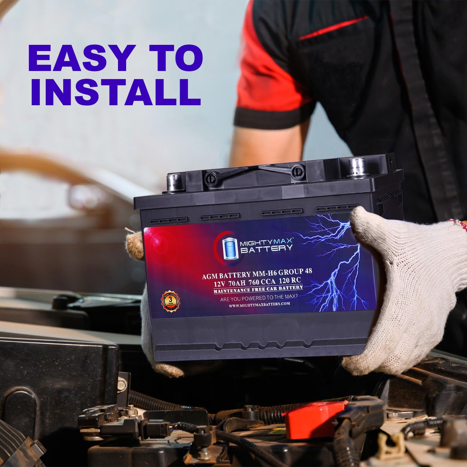 Foto 6 | Batería De Coche Mighty Max Battery Mm-h6 12 V 70 Ah 760 Cca - Venta Internacional.