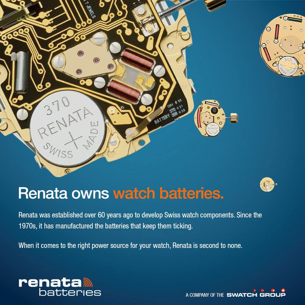 Foto 4 pulgar | Batería Renata 371 Sr920sw, 1,55 V, Óxido De Plata (50 Unidades) - Venta Internacional.
