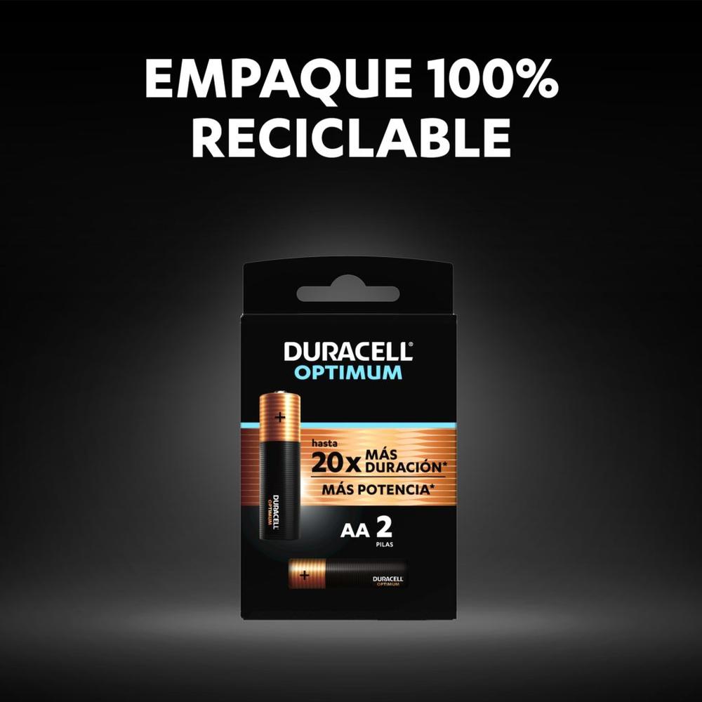 Foto 3 pulgar | Duracell Alcalina Aa Con 2 Unidades Optimum 1.5v