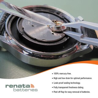 Foto 7 | Pilas De Reloj Renata 371 Sr920sw 1 55 V Óxido De Plata 100 Unidades - Venta Internacional.