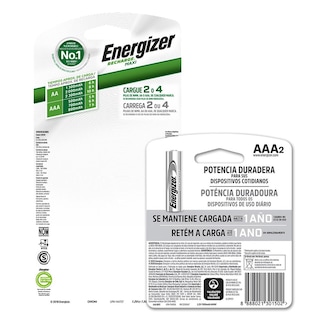 Foto 6 | Cargador De Pilas Energizer Maxi 2 AA+ 4 Pilas AAA
