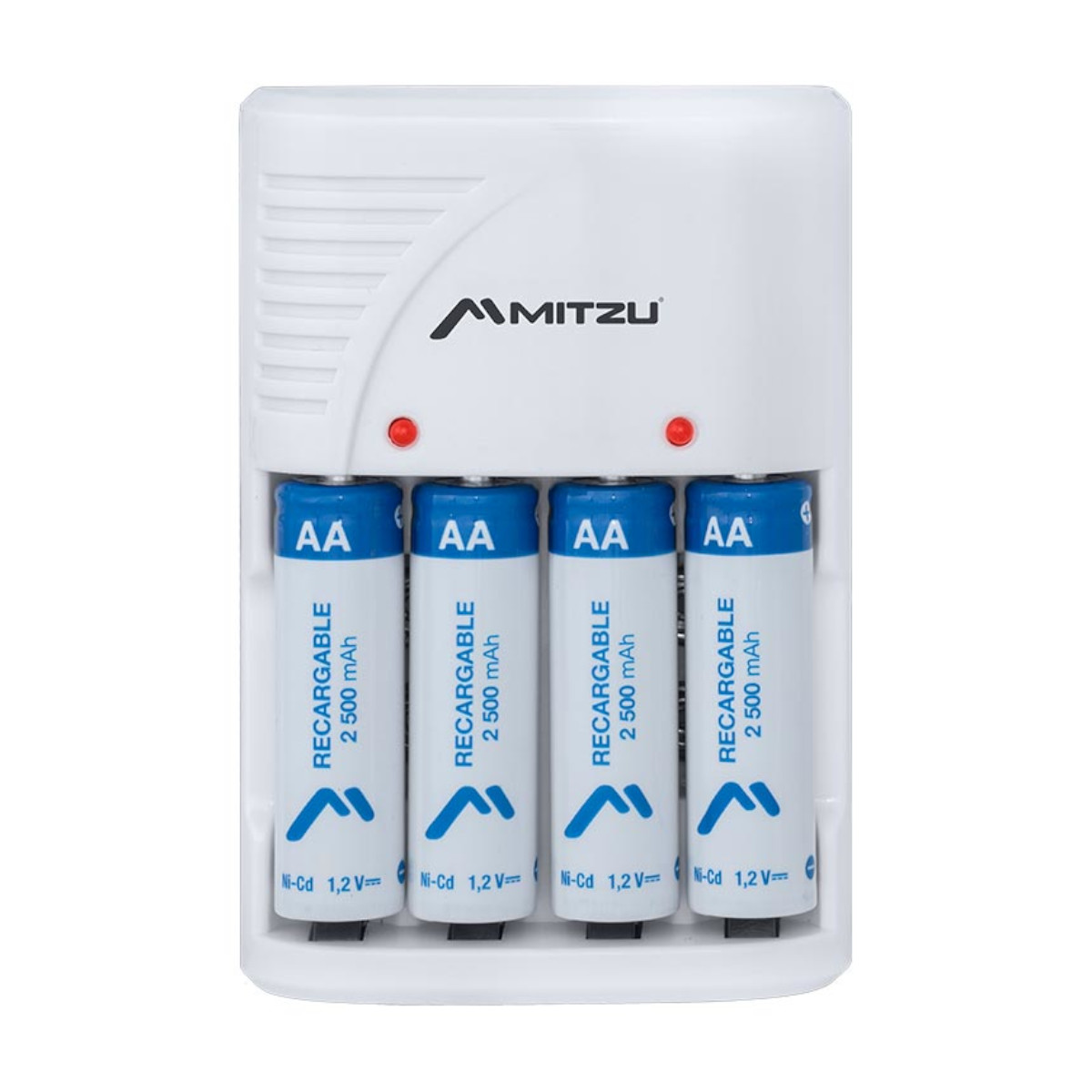 Foto 2 pulgar | Cargador de Pilas Mitzu Aa/aaa/9v con 4 Pilas Aa 2,500 Mah color Blanco