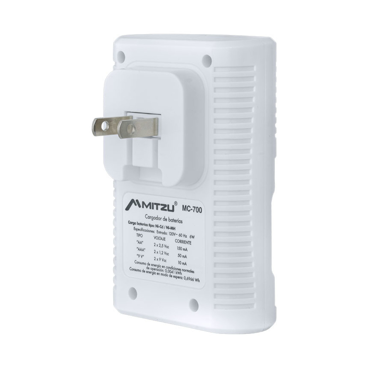 Foto 4 pulgar | Cargador de Pilas Mitzu Aa/aaa/9v con 4 Pilas Aa 2,500 Mah color Blanco