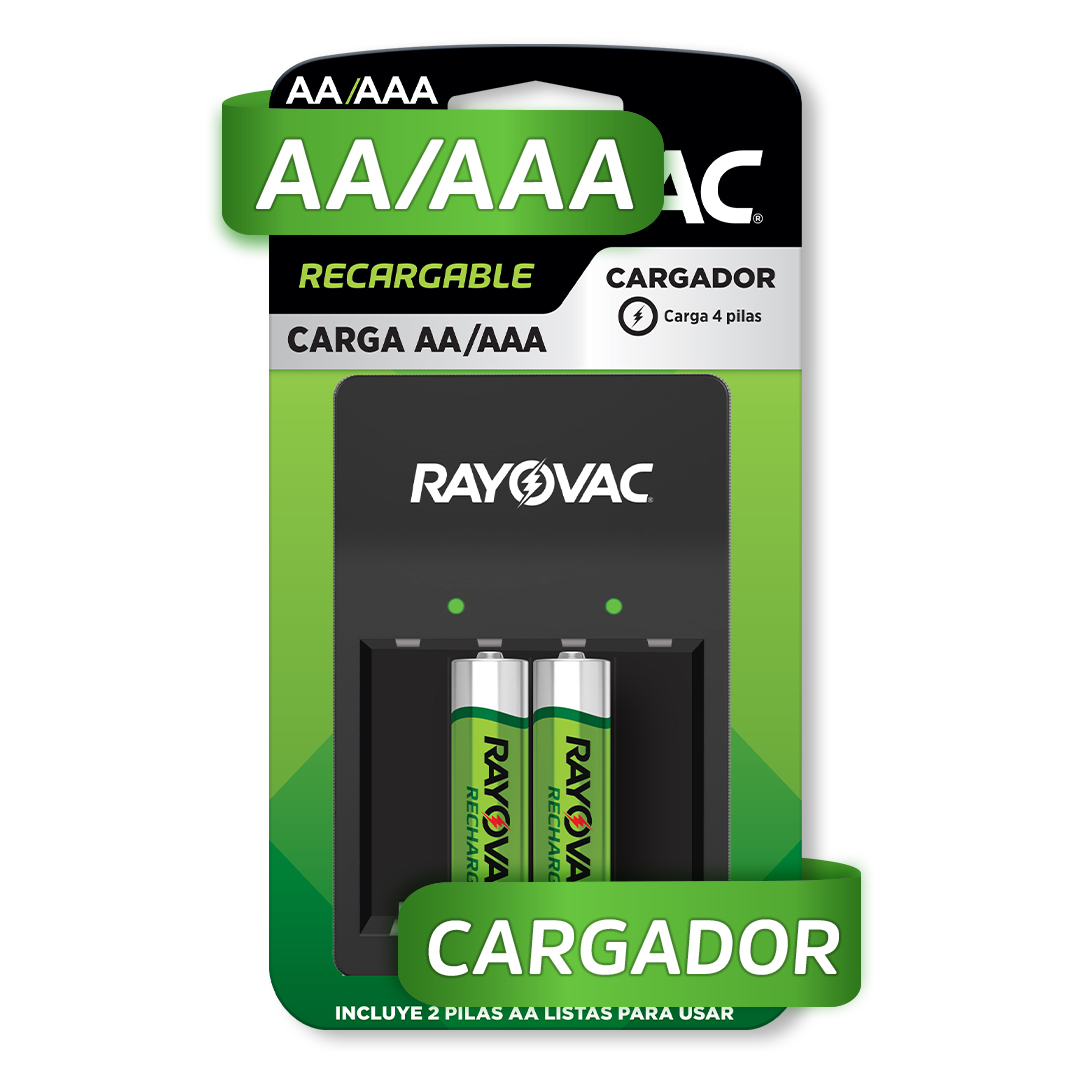 Foto 2 pulgar | Cargador de Pilas Rayovac Recargables + 2 Piezas Aa