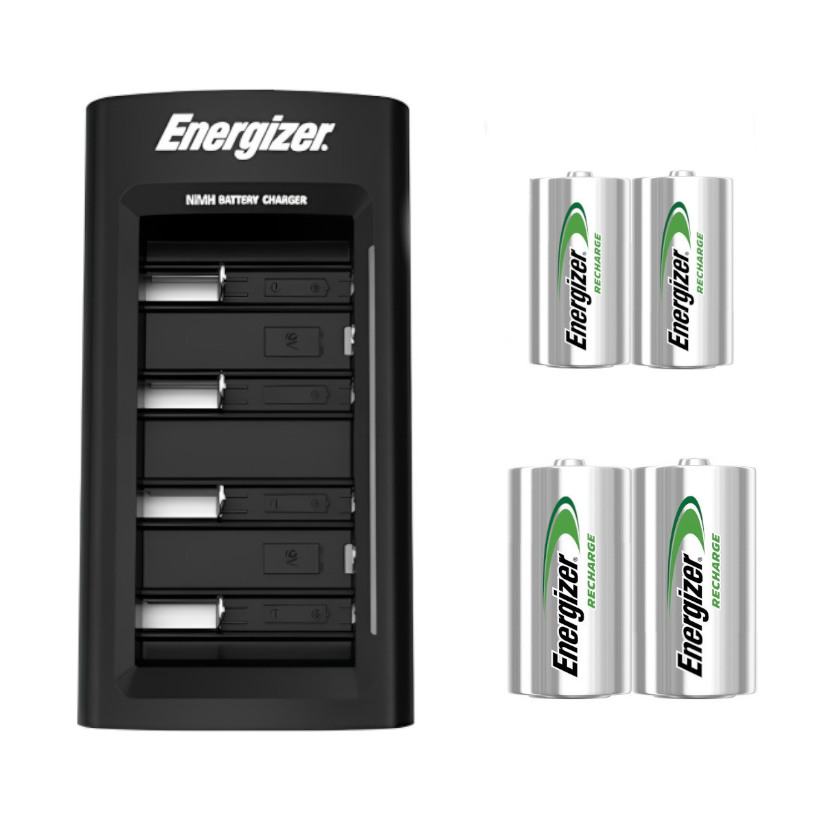 Cargador Universal Energizer + 2 Pilas D + 2 Pilas C