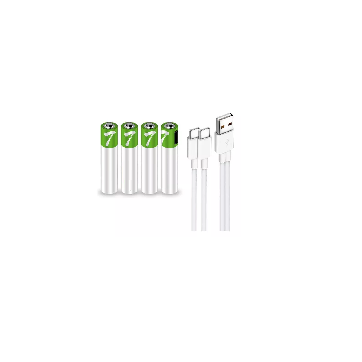 Foto 2 pulgar | Paquete 4 Pilas Aaa Recargables Usb C Eo Safe Imports Esi-16218 Multicolor
