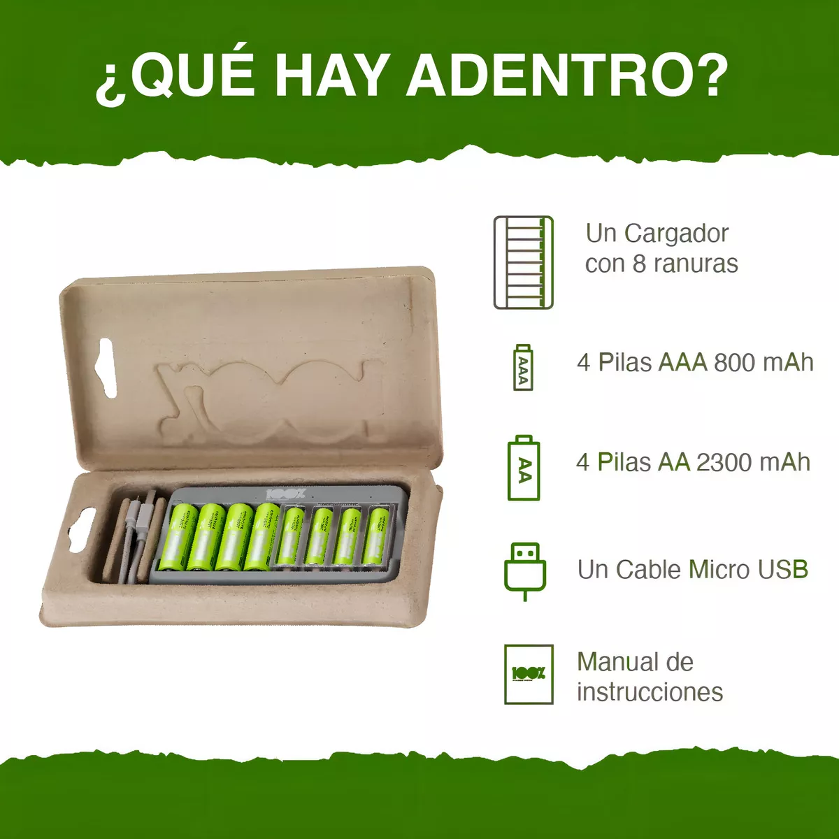 Foto 4 pulgar | Cargador Pilas Recargables Aa Y Aaa Eo Safe Imports Esi-18236 Multicolor