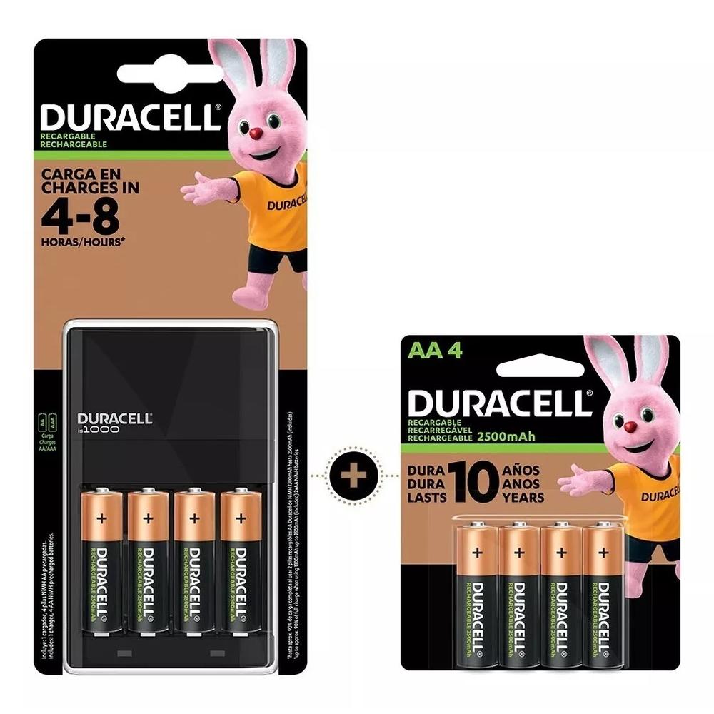 Foto 2 pulgar | Cargador Duracell Con 8 Pilas Recargables Aa 1.2v