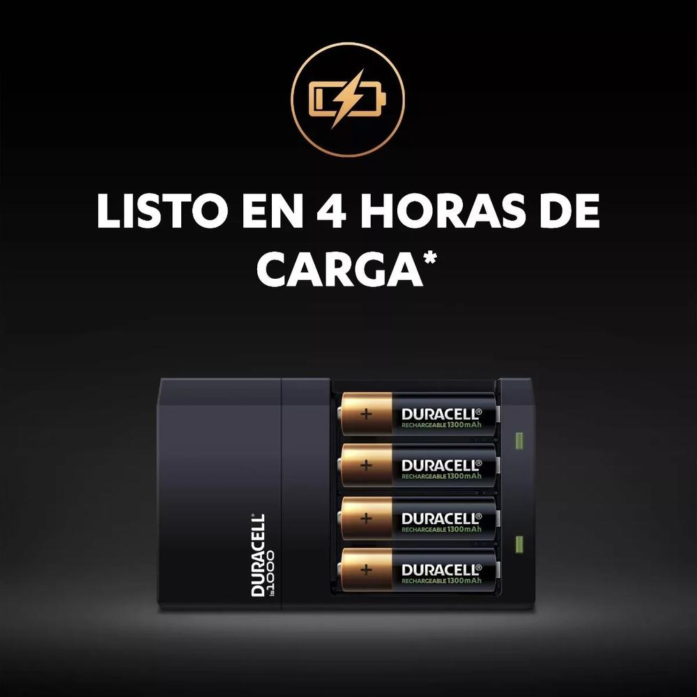 Foto 3 pulgar | Cargador Duracell Con 8 Pilas Recargables Aa 1.2v