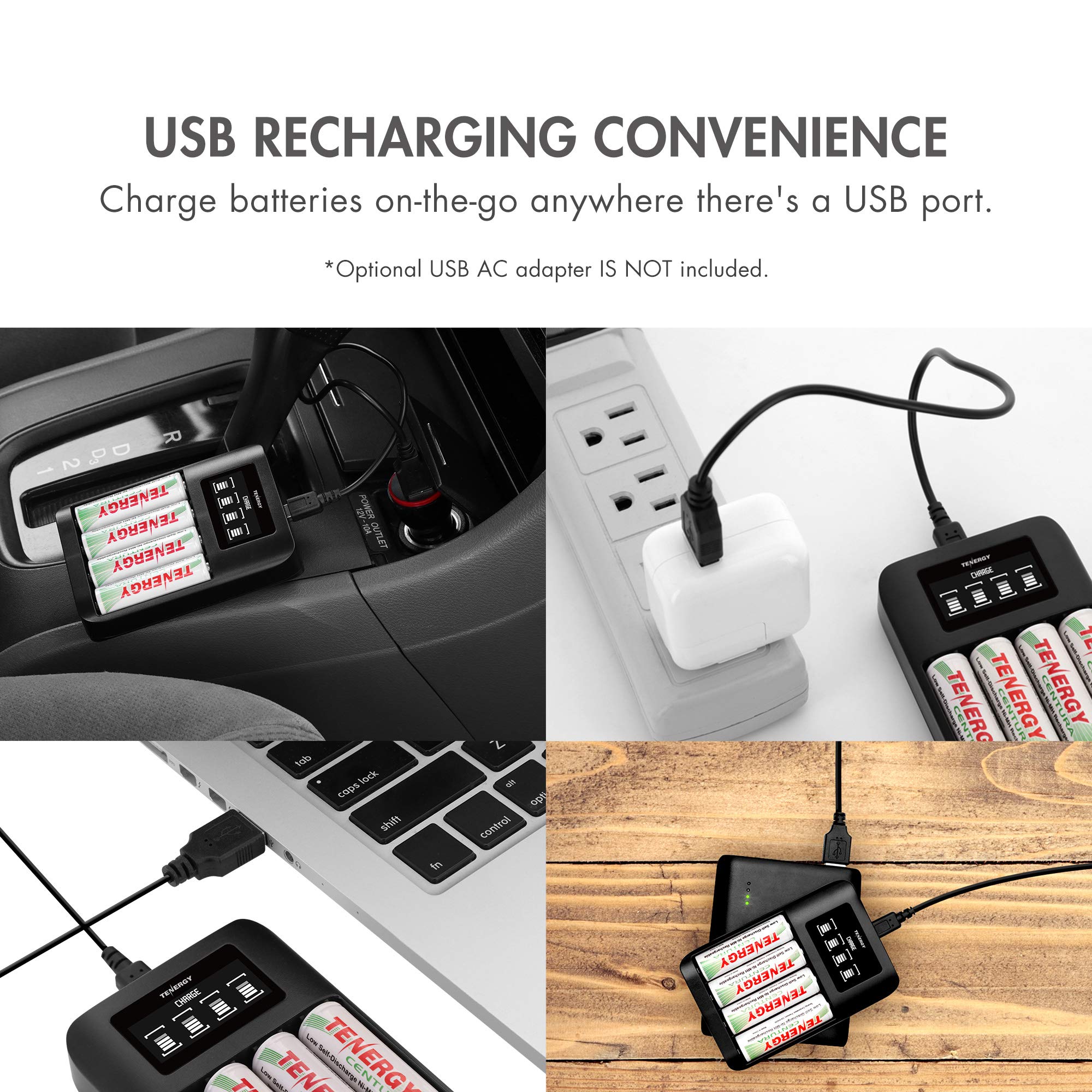 Foto 5 pulgar | Pilas Recargables Tenergy Centura Aa 2000 Mah, Paquete De 4 Con Cargador - Venta Internacional.