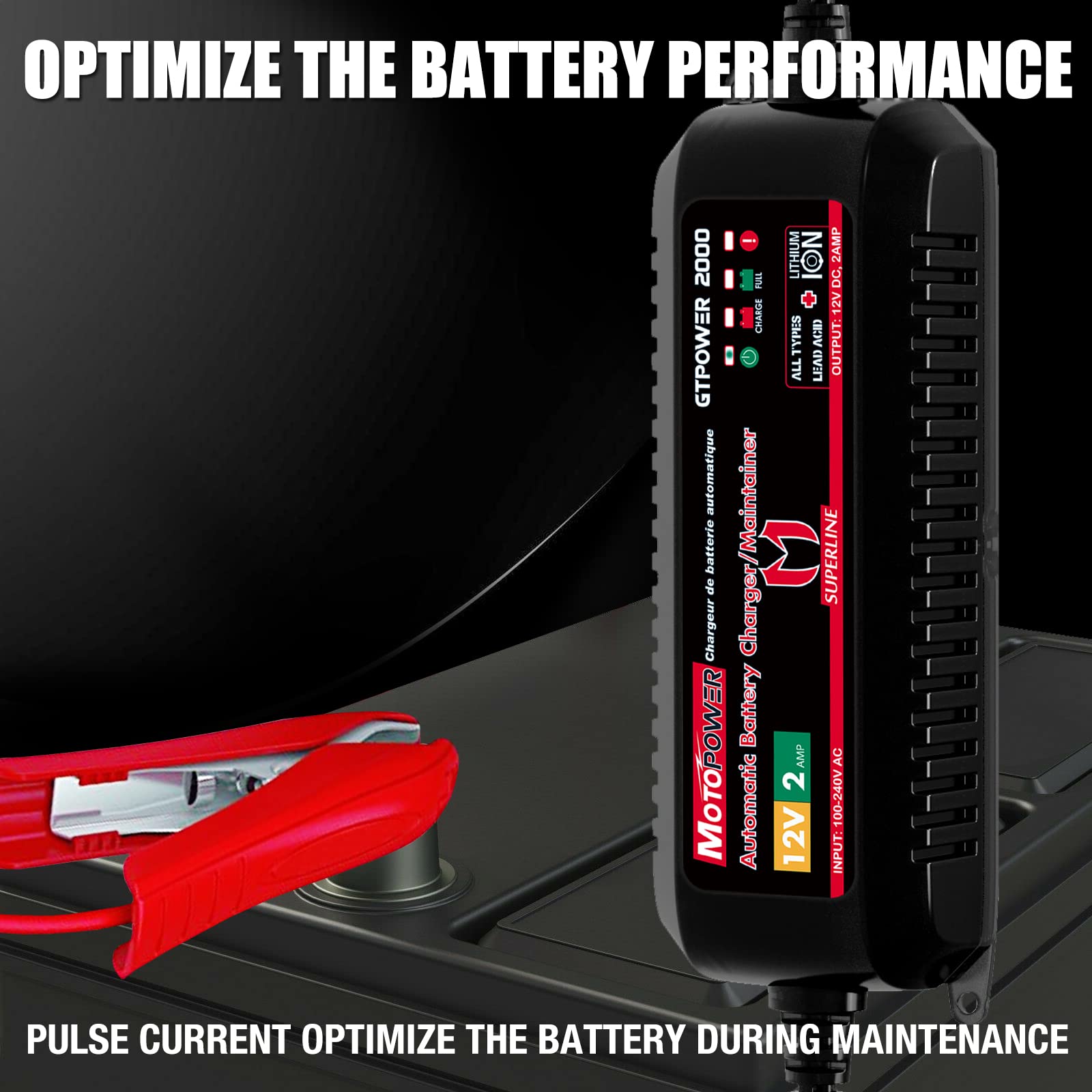 Foto 4 pulgar | Cargador De Batería Motopower Mp00207a 12v 2a Para Iones De Litio - Venta Internacional.