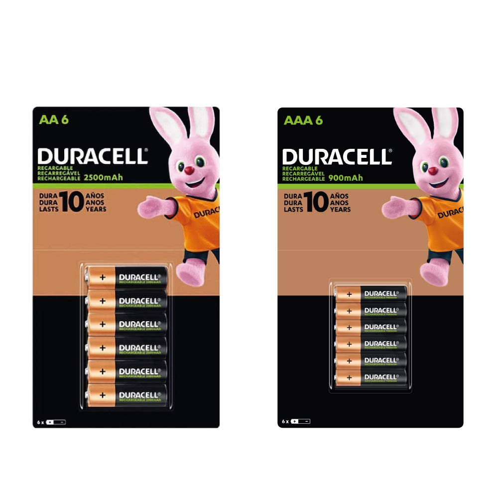 Foto 2 pulgar | Kit Pilas Recargables Duracell Con 6 Aaa + 6 AA