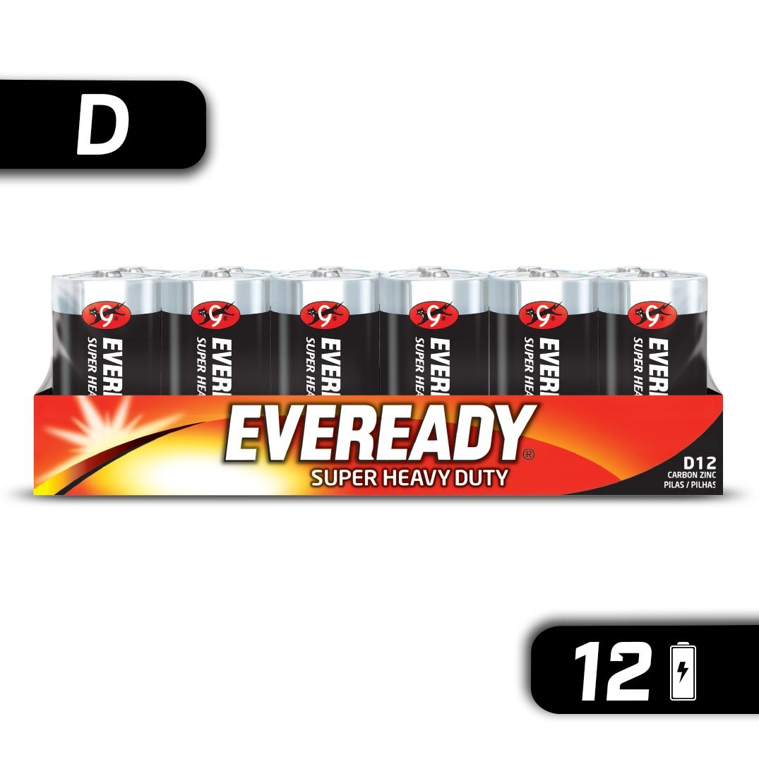 Foto 2 pulgar | Pilas Eveready Carbon Zinc D Charola con 12 1.5v Grande