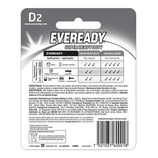 Foto 6 | Pila Eveready Carbón Zinc D Blister 24 Unidades