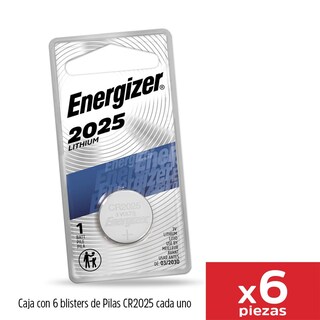 Foto 8 | Pila Botón Energizer 2025 Litio Blister 6 Unidades 3v