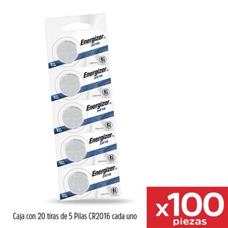 Foto 8 | Pila Botón Energizer 2016 Litio Tira 100 Unidades