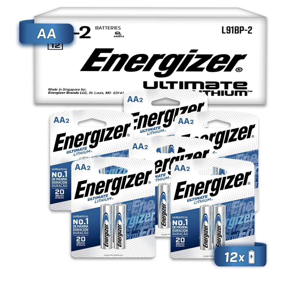 Pila Energizer Litio Aa Blister 12 Unidades 1.5v