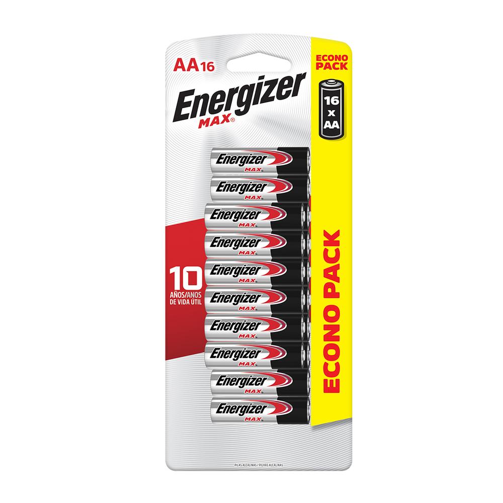 Pila Energizer Max Alcalina Aa Con 16 Unidades 1.5v