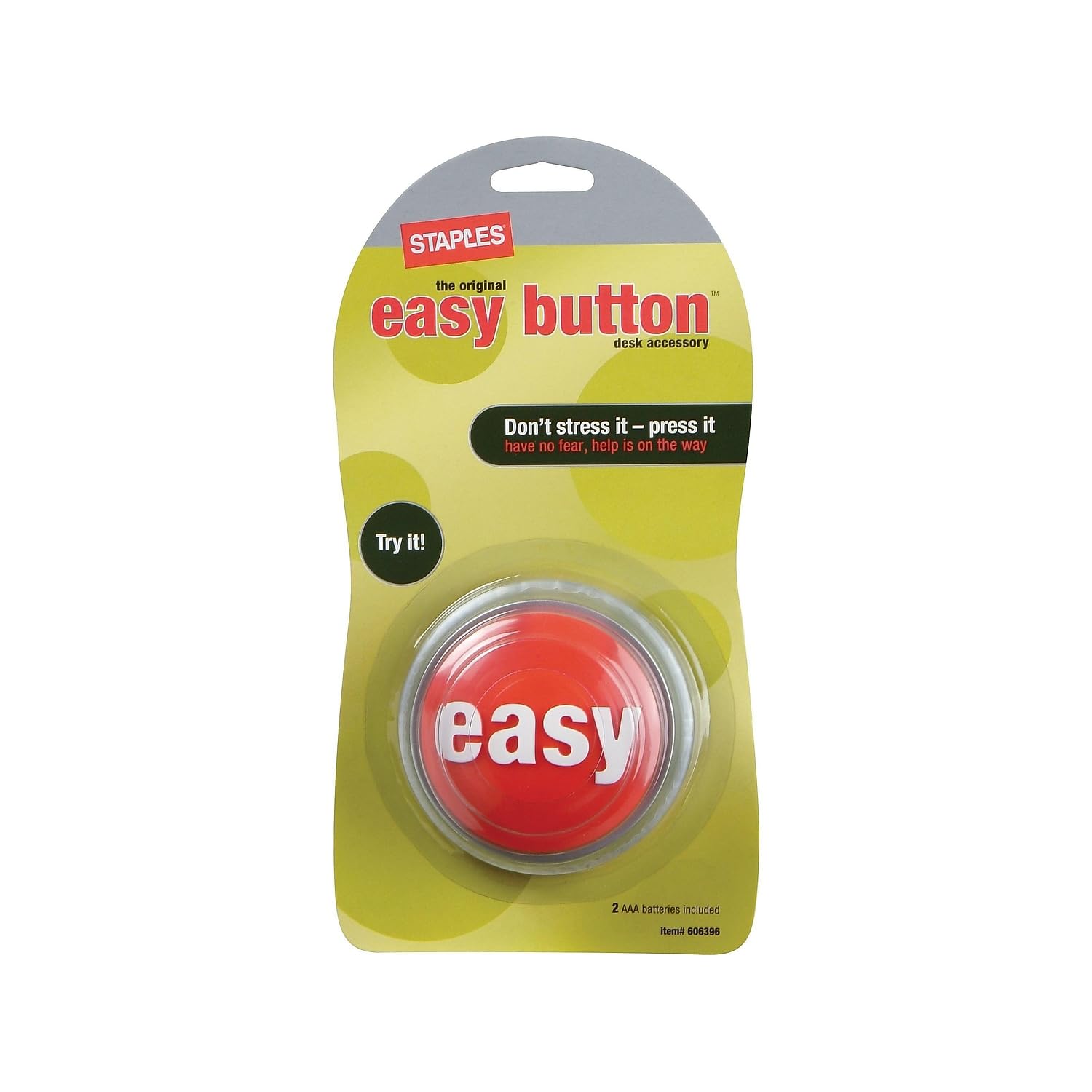 Foto 3 pulgar | Easy Button Staples 606396 Con 2 Pilas Aaa Incluidas - Venta Internacional.