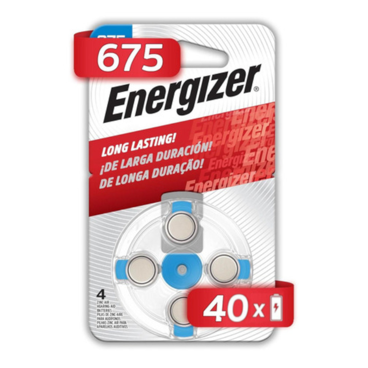 Batería Pila Auditiva Energizer 675 40 Piezas De 1.4 V