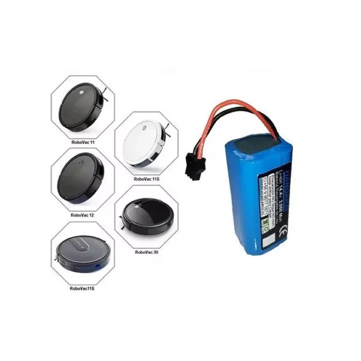 Batería De Repuesto 14,4 V 2000 Mah Para Eufy Robovac 11s - Venta Internacional.