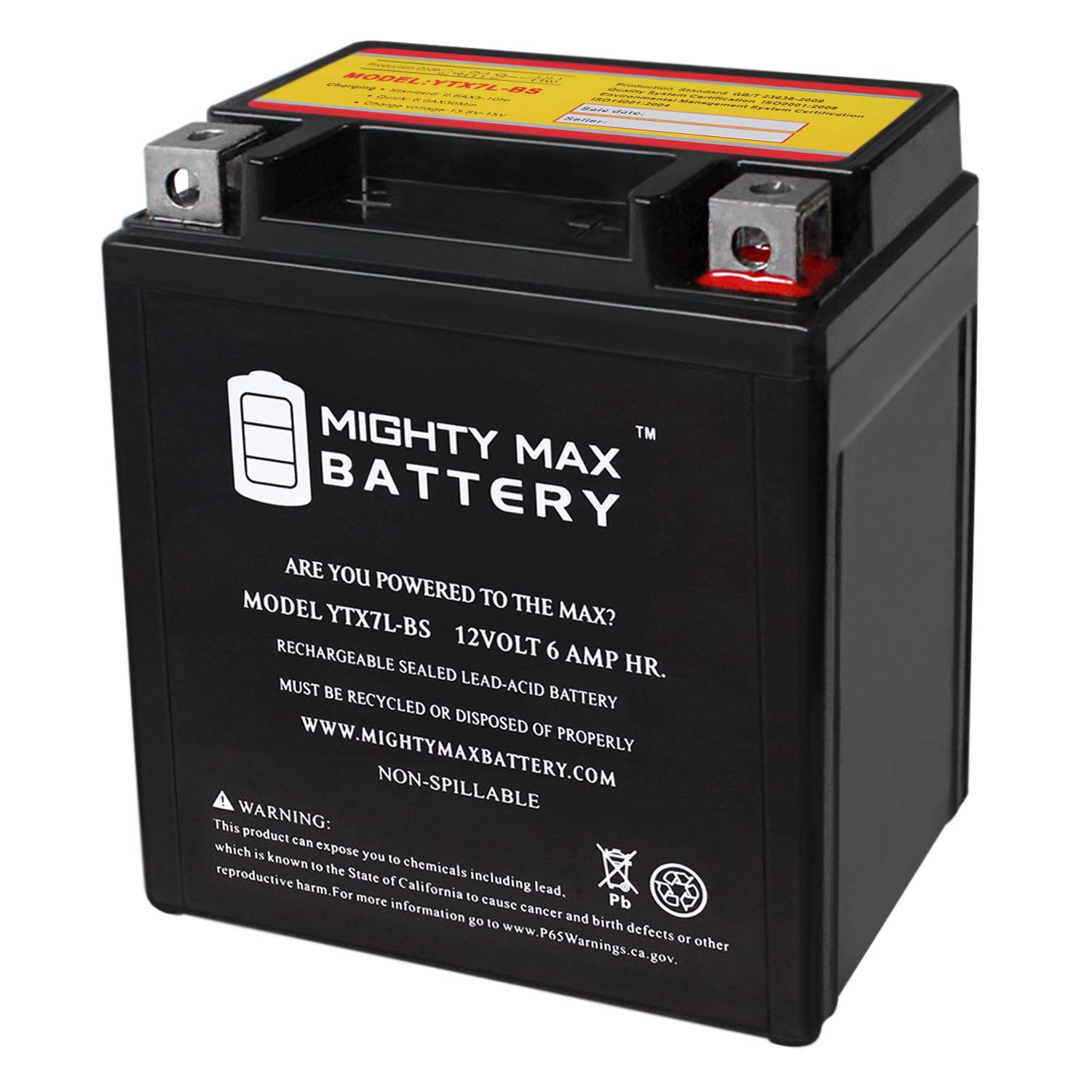 Foto 2 pulgar | Batería Para Moto Mighty Max Battery Ytx7l-bs 12 V 6ah - Venta Internacional.