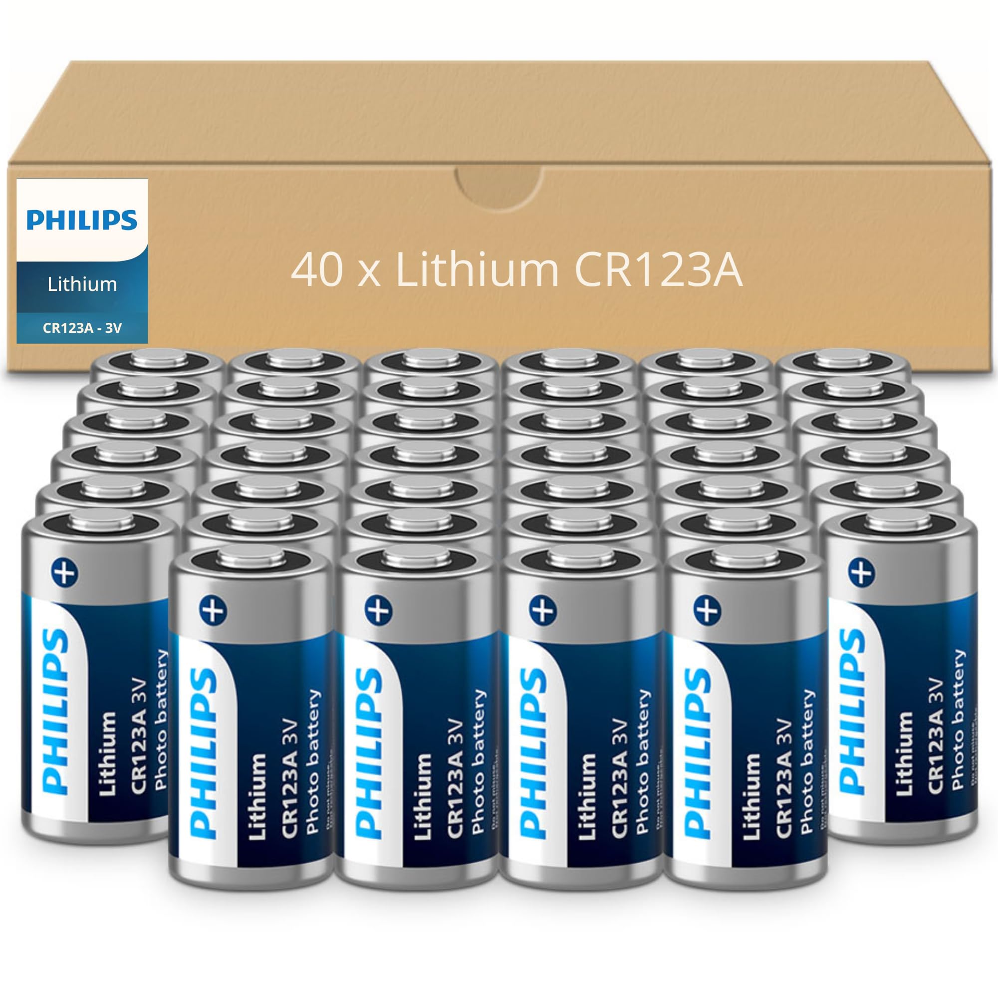 Batería De Litio Philips Cr123a 3v 1600mah, Paquete De 40 - Venta Internacional.
